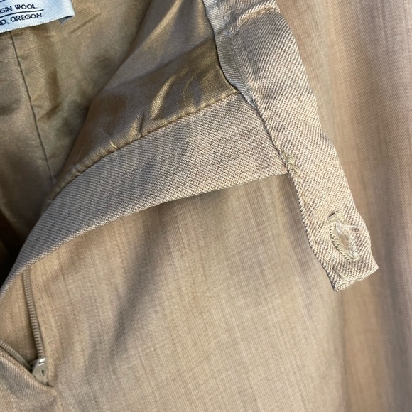 Pendleton 100% Wool Long Button Tan Suit Women Jacket Size 10 and Pants Size 12 - Picture 7 of 15